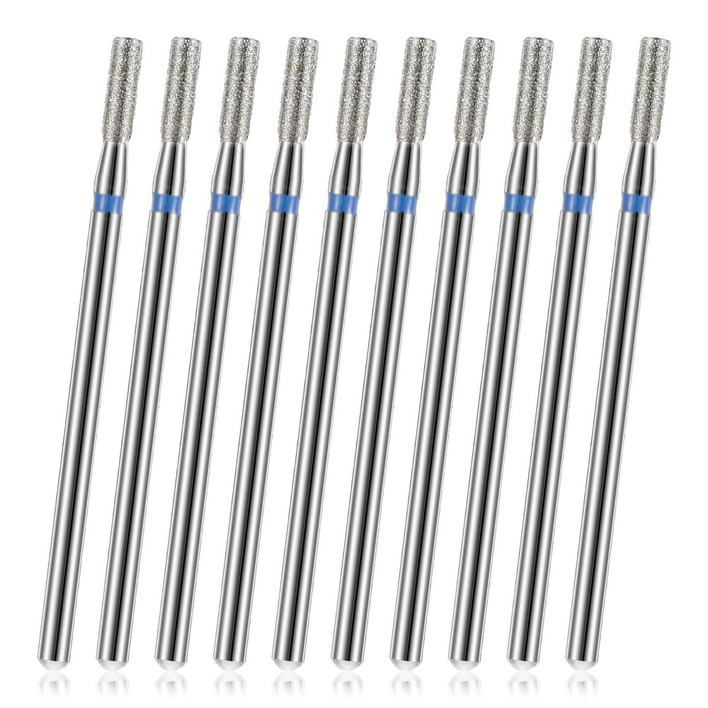 10 Pcs Cuticle Bit For Nail Drill, Small Medium Cuticle Ball Bits, Nail Drill Tips, Barrel Cuticles Bits, Diamond Nails Drills Bit,Electric for Drils Dead Skin Manicure Barrel