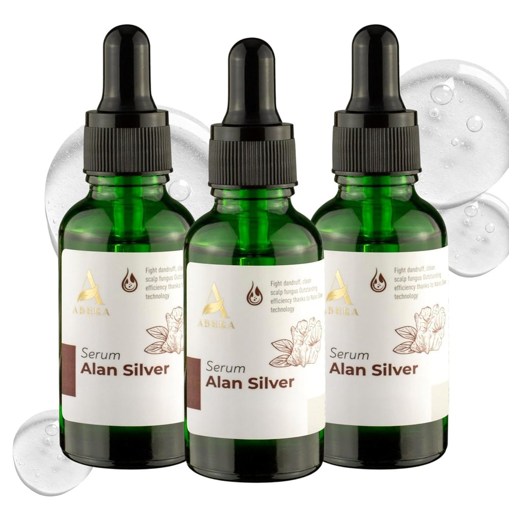 ABERA Alan Silver Serum  Gentle Botanical Formula for Dry, Flaky Scalp and Sensitive Skin  Enhances Skin Comfort and Moisture Balance  Lightweight, Non-Greasy Texture  Bonus Gift Included
