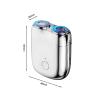 DJMAWEM Model Mini Dual-Head Electric Shaver, Dual Head Shaver, New Upgrade Pocket Shaver, USB Mini Shavers for Men, Washable Double Head Razor, Rechargeable Waterproof Electric for Men(Silver) view 2