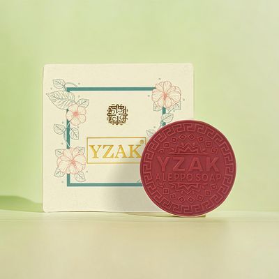 Aleppo Soap Bar with Rose Essential Oil, Natural Handmade, Chemical-Free, for Sensitive and Dry Skin