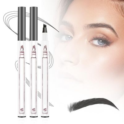 2025 Upgraded Waterproof Brow Pencil with Micro-Fork Tip, Natural Makeup Fine Stroke Eyebrow Tattoo Pencil, Eyebrow Pencil Microblading Eyebrows Pencils for women (2pcs Chestnut)