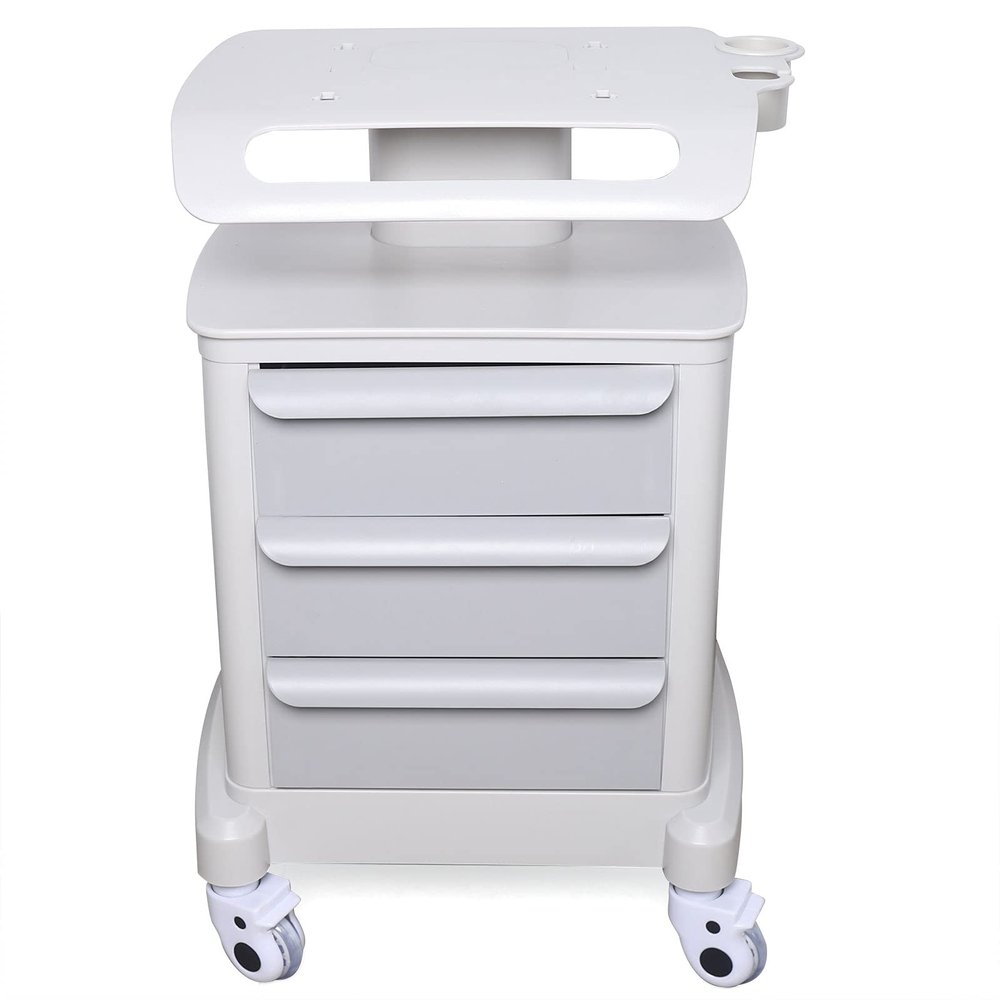 Beauty Salon Rolling Trolley Cart, 3-Layer Rolling Trays Beauty Hair Salon Instrument Tray Rolling Cart with Universal Wheel Strong Bearing Capacity for Beauty, Barber Shop, Spa Center Home Etc