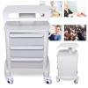 Beauty Salon Rolling Trolley Cart, 3-Layer Rolling Trays Beauty Hair Salon Instrument Tray Rolling Cart with Universal Wheel Strong Bearing Capacity for Beauty, Barber Shop, Spa Center Home Etc view 4