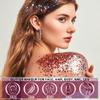 Holographic Face Glitter Gel Body Shimmer Makeup for for Hair, Face, Clavicle, Arm, Nail, Eyeshadow, Long Lasting Waterproof Mermaid Sequins Party Glitter for Rave Festival (USA Pride Body Glitter) view 4