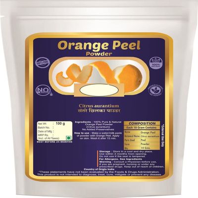 Natural Orange Peel Powder (Citrus Aurantium Dulcis) - 100g