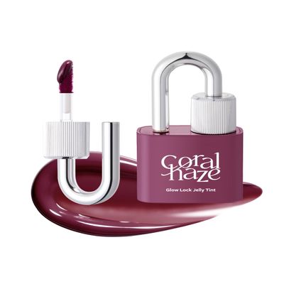 CORALHAZE Glow Lock Jelly Tint 109 Heavy, Hydrating Water Glow Lip Stain, Non-Sticky Juicy Gloss, Long Lasting Glass Shine & Dewy Finish, Lightweight Moisturizing Lip Care, Korean Makeup