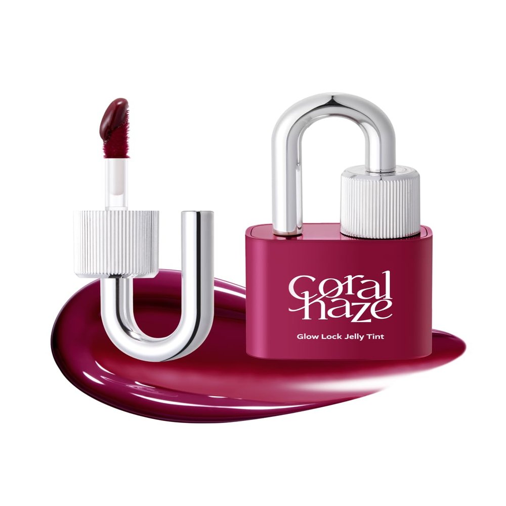 CORALHAZE Glow Lock Jelly Tint 108 Juicy, Hydrating Water Glow Lip Stain, Non-Sticky Juicy Gloss, Long Lasting Glass Shine & Dewy Finish, Lightweight Moisturizing Lip Care, Korean Makeup