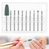 Nail Drill Bit Set, 10 Pcs Russian Manicure Drill Bits Mini Sanding Bands for Nail Drills Diamond Nails Drills Bits Professional Cuticle Removal Bit Rotary Burrs Diamond Manicure Set for Home Salon view 1