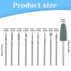 Nail Drill Bit Set, 10 Pcs Russian Manicure Drill Bits Mini Sanding Bands for Nail Drills Diamond Nails Drills Bits Professional Cuticle Removal Bit Rotary Burrs Diamond Manicure Set for Home Salon view 3