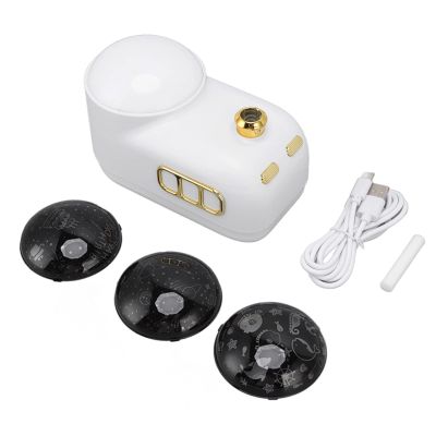 YUEYASHUX Train Air Humidifier Projector Cartoon Retro Soft Light Desktop Humidifier Night Light Bedroom Office (White)
