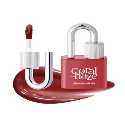 CORALHAZE Glow Lock Jelly Tint 110 Chilling, Hydrating Water Glow Lip Stain, Non-Sticky Juicy Gloss, Long Lasting Glass Shine & Dewy Finish, Lightweight Moisturizing Lip Care, Korean Makeup