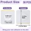 Winsyison 50pcs Disposable Castor Oil Packs, Self-Adhesive Organic Cotton Belly Button Pads, Highly Absorbent Castor Oil Patches for Abdomen Knees Feet- White view 2