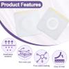Winsyison 50pcs Disposable Castor Oil Packs, Self-Adhesive Organic Cotton Belly Button Pads, Highly Absorbent Castor Oil Patches for Abdomen Knees Feet- White view 3