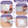 Winsyison 50pcs Disposable Castor Oil Packs, Self-Adhesive Organic Cotton Belly Button Pads, Highly Absorbent Castor Oil Patches for Abdomen Knees Feet- White view 4