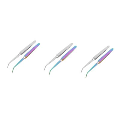 PAMINGONO 6pcs Nail Shaping Tweezers Cuticle Nippers for Nails Portable Manicure Tool