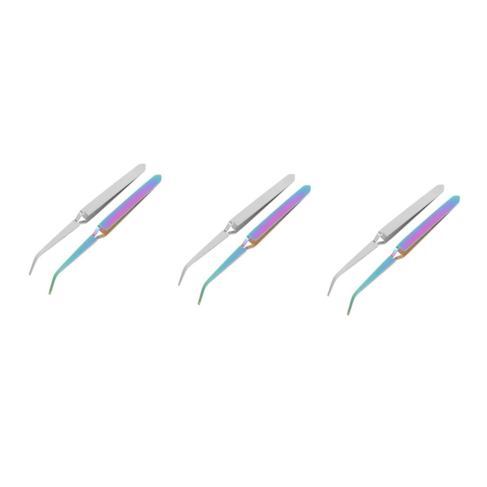 PAMINGONO 6pcs Nail Shaping Tweezers Cuticle Nippers for Nails Portable Manicure Tool