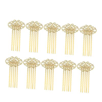AUTSUPPL 10pcs Flower Hair Combs Bridal Comb for Women Girls Hair Jewelry Inserted Accessories