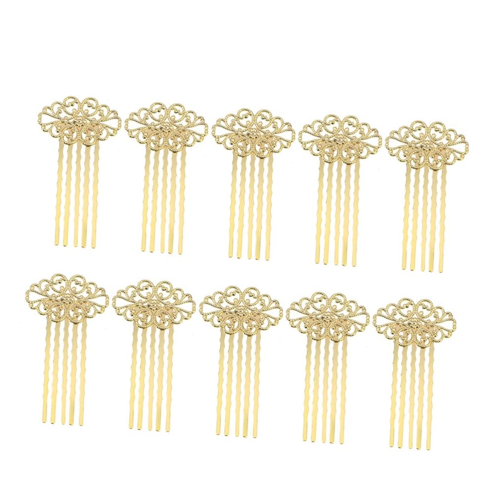 AUTSUPPL 10pcs Flower Hair Combs Bridal Comb for Women Girls Hair Jewelry Inserted Accessories