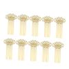 AUTSUPPL 10pcs Flower Hair Combs Bridal Comb for Women Girls Hair Jewelry Inserted Accessories view 1