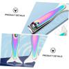 BAZEITFLOW 4pcs Men Nail Clippers Nail Scissors Trimmer File for Home Salon Use Stainless Steel view 3