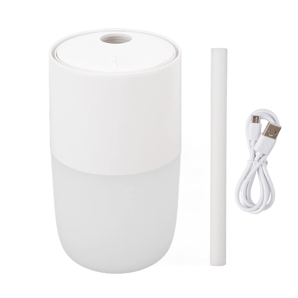 YUEYASHUX Portable Humidifier 300ml USB Timing Function Jellyfish Shaped Mist Humidifier with Colorful Night Light (White)