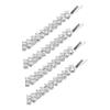 Rhinestone Hair Pins 2 Pairs Metal Alloy Hair Clips Silver for Women view 1