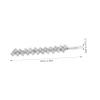 Rhinestone Hair Pins 2 Pairs Metal Alloy Hair Clips Silver for Women view 2
