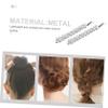 Rhinestone Hair Pins 2 Pairs Metal Alloy Hair Clips Silver for Women view 3