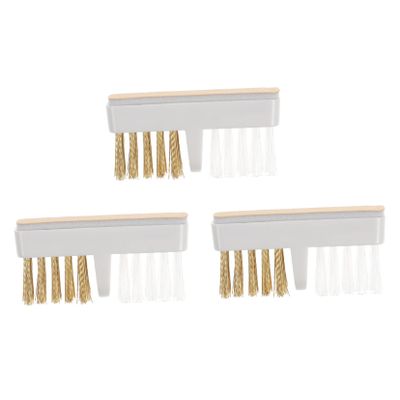 BAZEITFLOW 3pcs Copper Wire Nail Drill Cleaning Brush for Manicure Lightweight and Compact Nail Bit Cleaners for Salon Use