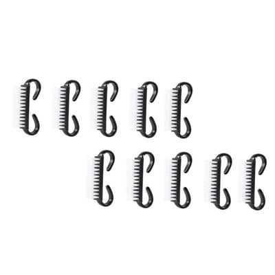 VICASKY 10pcs Nail Brushes for Cleaning Horn Brush Nail Art Tools Fingernail Scrubber Toenail French Tip Buffer Compact Easy to Carry