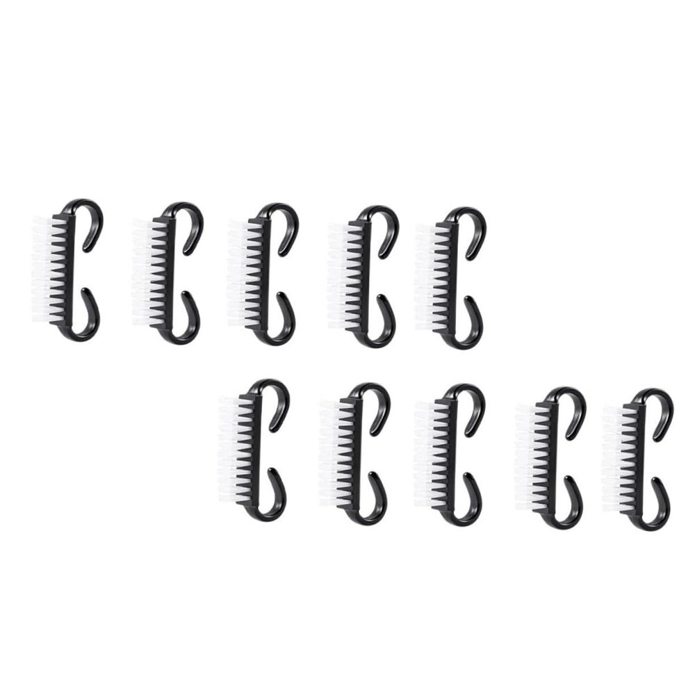 VICASKY 10pcs Nail Brushes for Cleaning Horn Brush Nail Art Tools Fingernail Scrubber Toenail French Tip Buffer Compact Easy to Carry