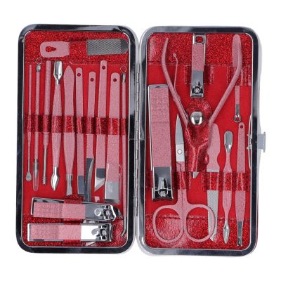 21Pcs High Sharpness Stainless Steel Manicure Tools Set, Nail Clipper Kit with Storage Box for Hand Foot Face Care, Includes Ear Pick Pin and More
