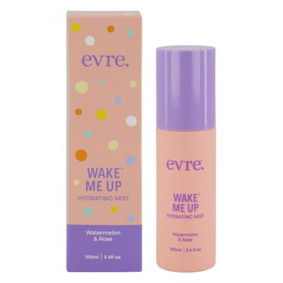 Evre Wake Me Up Watermelon & Rose Teen Face Mist, Hydrates, Soothes & Refreshes, Natural, Cruelty-Free & Palm-Free, Makeup Setting Spray for Teens & Sensitive Skin, 3.4 Fl Oz