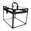 FOMIYES Portable Lockable Jewelry Organizer and Transparent Makeup Storage Box for Travel Clear Crown Case with Padlock and Keys for Vanity Bathroom and Dresser Use view 1