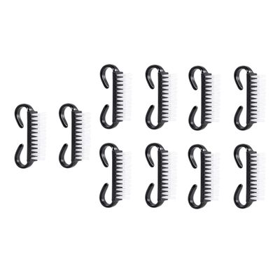 BAZEITFLOW 10pcs Professional Nail Art Fingernail Manicure Cleaning Brush Polish French Nails Brush