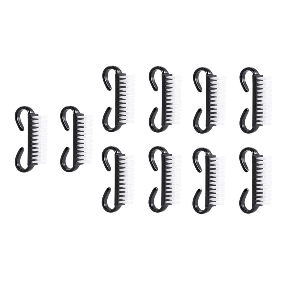 BAZEITFLOW 10pcs Professional Nail Art Fingernail Manicure Cleaning Brush Polish French Nails Brush