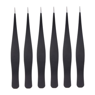 BAZEITFLOW 6pcs False Eyelashes Tweezers Eyebrow Shaper Spoolies for Eyelash Removal
