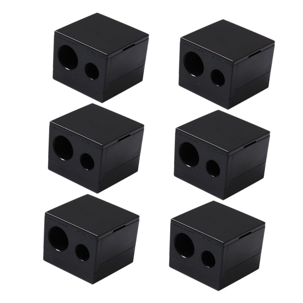 VICASKY 6pcs Eyebrow Pencil Sharpener Dual Hole Makeup Sharpener for Cosmetic Pencils Efficient and Convenient Tool for Women Fine Craftsmanship Non-Harmful Materials
