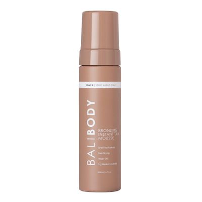 Bali Body Instant Tan Mousse | Wash-off instant bronzing mousse, streak-free with quick-dry finish | Chocolate-tinted body makeup for a natural glow | 200ml/6.7oz