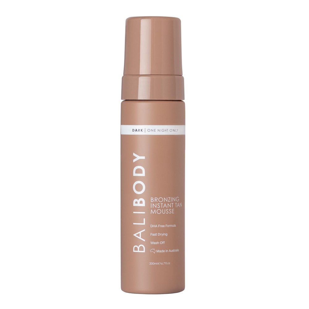 Bali Body Instant Tan Mousse | Wash-off instant bronzing mousse, streak-free with quick-dry finish | Chocolate-tinted body makeup for a natural glow | 200ml/6.7oz