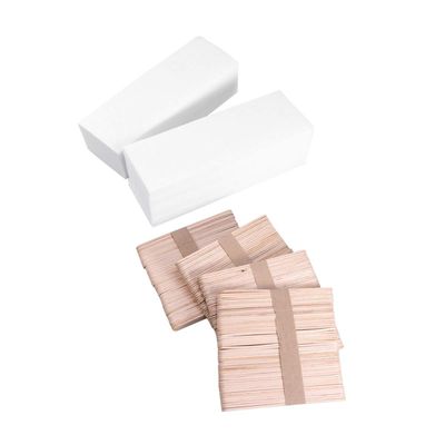 Veemoon 400pcs Hair Removal Wax Strips Set Nonwoven Facial Wax Strips for Professional Salon Use Easy Application Skin-friendly for Body Facial Hair Removal