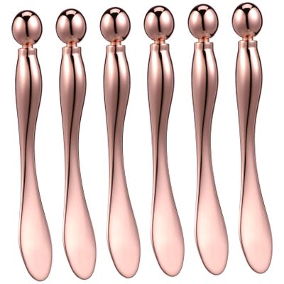 BRIGHTFUFU 6pcs Eye Cream Applicator Metal Roller for Moisturizer Face Night Cream