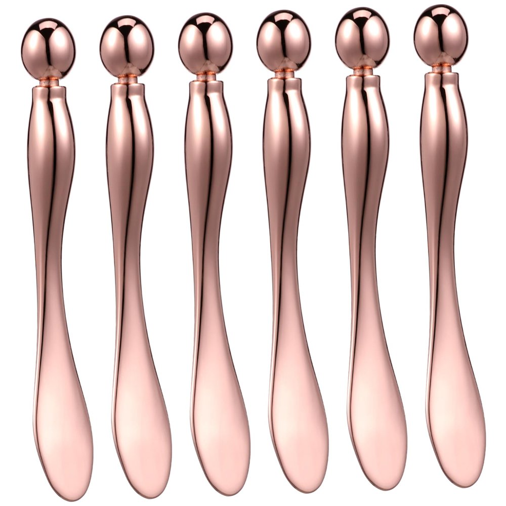 BRIGHTFUFU 6pcs Eye Cream Applicator Metal Roller for Moisturizer Face Night Cream