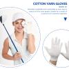 Mipcase 12pairs Multi-Function Cotton Yarn Gloves Practical Stretchable and Moisture-Absorbing Etiquette Gloves for Men and Women Machine Washable and Reusable for Hand Care and view 3