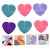 BIUDECO 6pcs Silicone Makeup Brush Cleaning Scrubber Heart-shaped Dual-purpose Tool for Maintenance for Makeup Enthusiasts Mixed Colors view 3