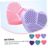 BIUDECO 6pcs Silicone Makeup Brush Cleaning Scrubber Heart-shaped Dual-purpose Tool for Maintenance for Makeup Enthusiasts Mixed Colors view 4