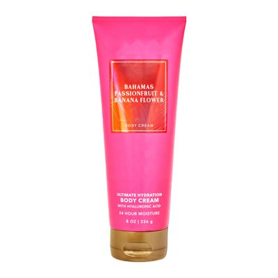 Bath and Body Bahamas Passionfruit & Banana Flower Ultimate Hydration Body Cream | 8 Oz