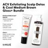 dpHUE ACV Exfoliating Scalp Detox (4 oz) + Gloss+, Cool Medium Brown - (6.5 oz, 8-12 Applications) - Color Safe view 2