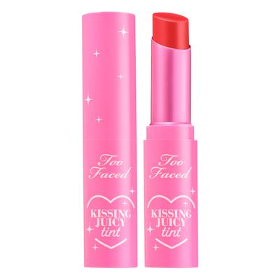 Too Faced Kissing Juicy Tint Lip Balm | Hydrating, Long Lasting Lip Stain for Instant Color + Shine with Juicy Scents, 0.10 Ounce, Sour Watermelon