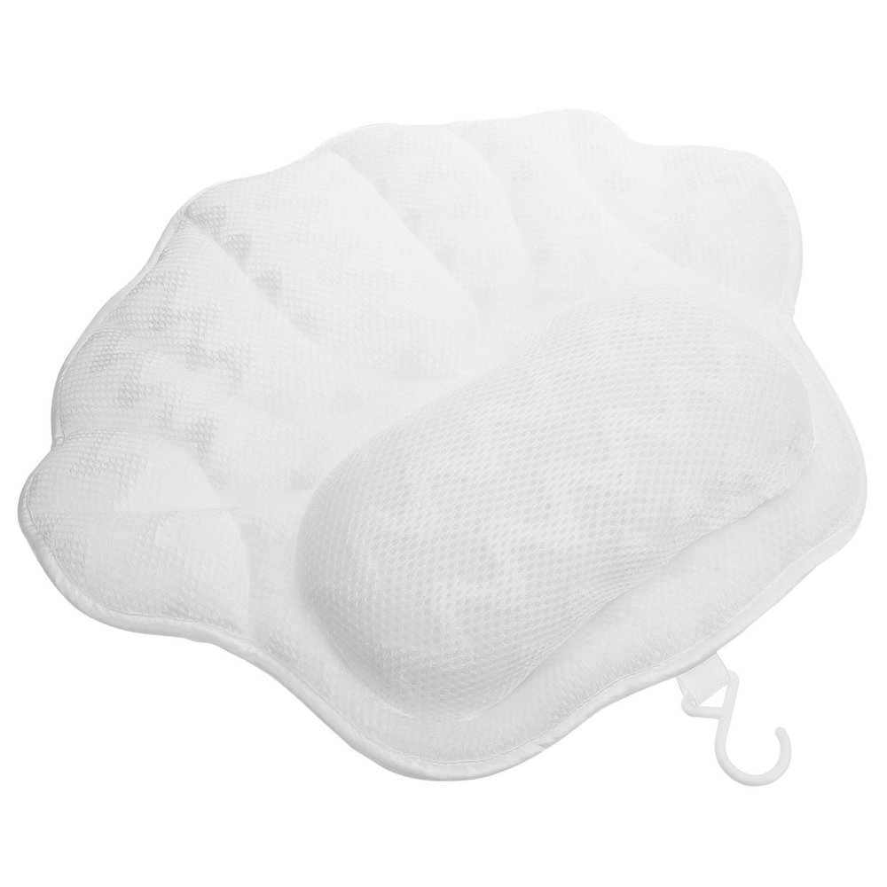 FOYTOKI Bathtub Pillow with Suction Cups for Head and Neck Support Soft and Washable Bath Cushion for Spa and Relaxing Bath Experience